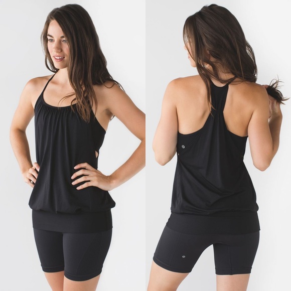lululemon athletica Tops - Lululemon No Limits Tank Workout Top Built In Sport Bra Flowy Size 6